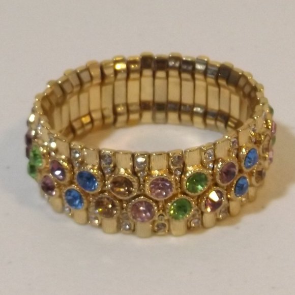 🟢 (Phil) Sparkly Colorful Stretchy Bracelet - Picture 4 of 9